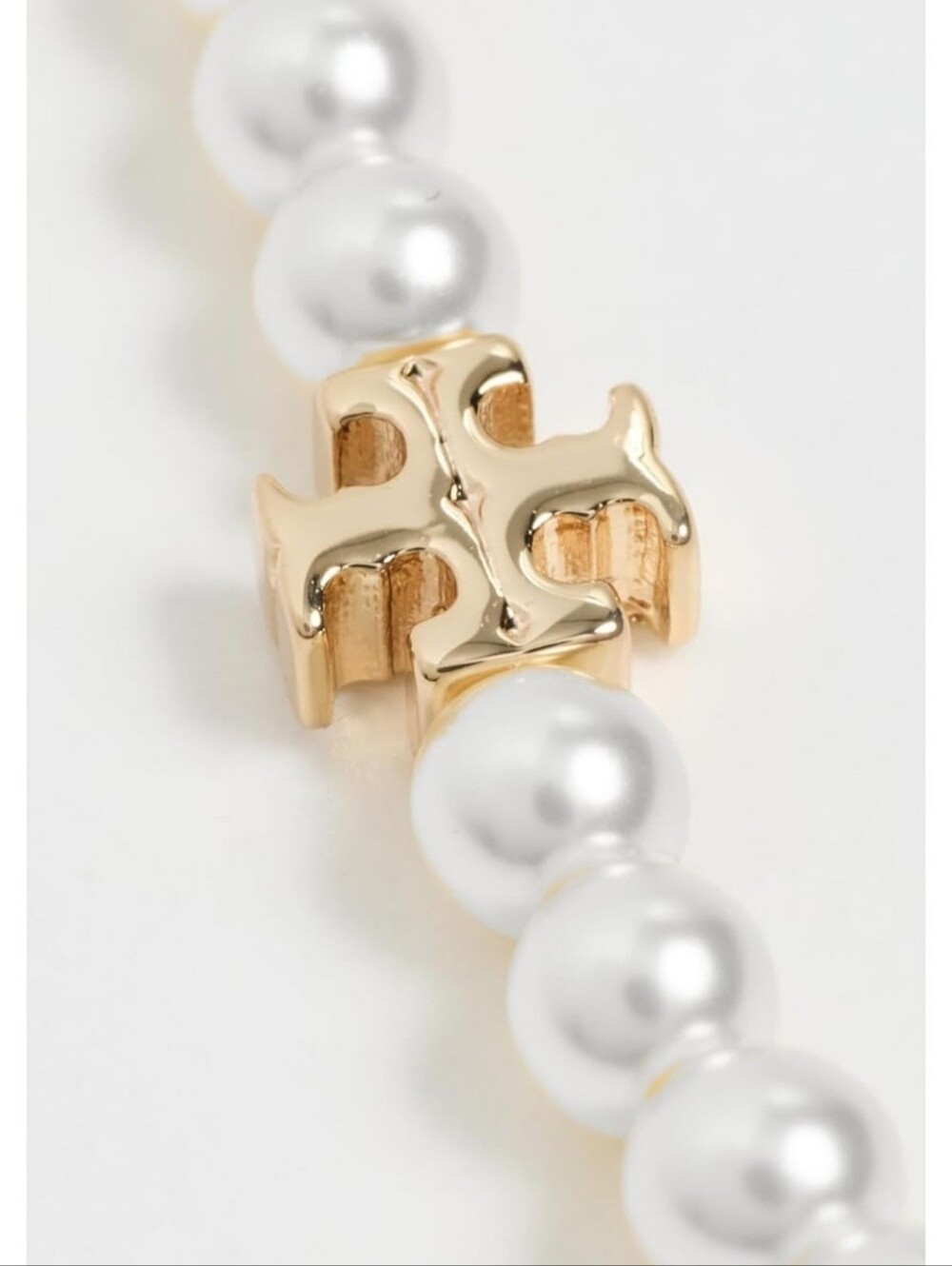 Tory Burch White Pearl Bracelet with Gold Accents - Picture 3 of 3